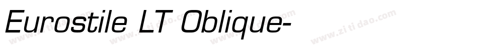 Eurostile LT Oblique字体转换